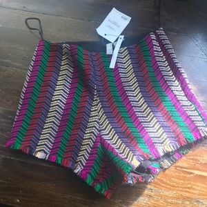 Rainbow jacquard festival shorts